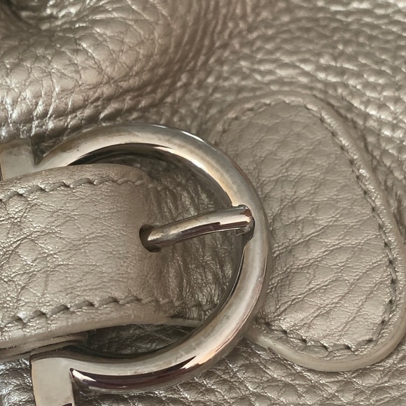 Salvatore Ferragamo Gold  Leather Hobo Handbag Purse - Picture 7 of 10